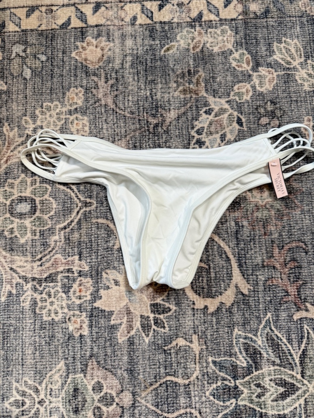 Victoria's Secret White “Itsy” Strappy Bikini Bottoms